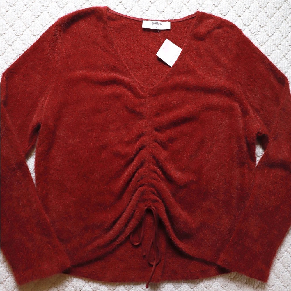 NWT A Beautiful Soul Red Long Sleeve Top
